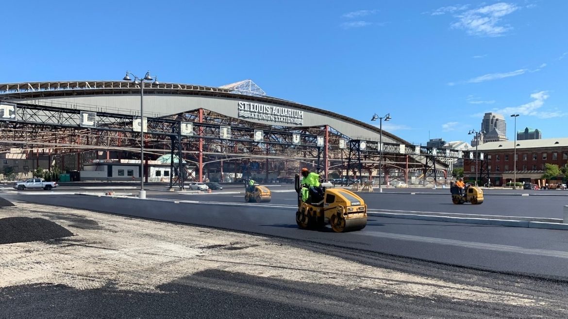 Union Station parking lot paving